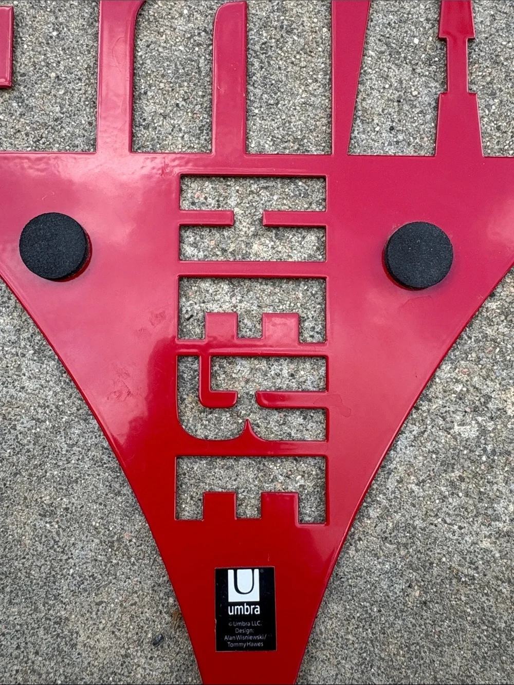 Red 'YOU ARE HERE' Metal Sign